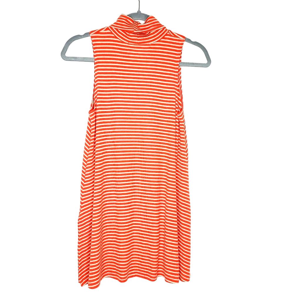 Anthropologie Puella Striped Mock Neck Ribbed Tunic Top, Made in USA, Size Small - Picture 3 of 9